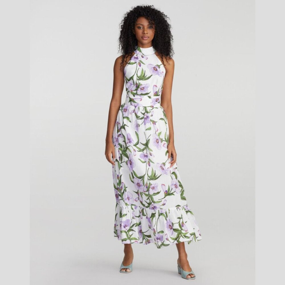 NWT Gabrielle Union Halter Floral Maxi Dress XS MSFP $129